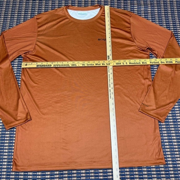 Columbia PHG Shirt Mens XL Orange Game Flag Terminal Shot Long Sleeve UPF 50 - Picture 9 of 12